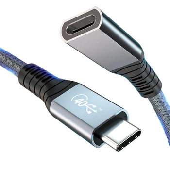 Кабель удлинитель USB4 Type-C - Type-C Thunderbolt 4 PD 100W 0.8 м (36987)
