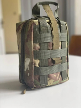 Мілітарна сумка/підсумок під аптечку (самоскид) CORDURA 1000D 17х20х7см Мультикам