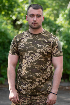 Мужская тактическая пиксельная футболка с липучкой под шеврон Coolmax 56