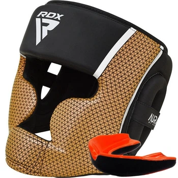 Боксерський шолом RDX AURA PLUS T-17 Black Golden XL