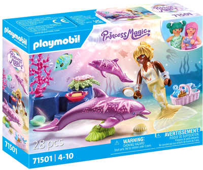 Zestaw figurek Playmobil Princess Magic Mermaid with Dolphins z akcesoriami 28 elementów (4008789715012)