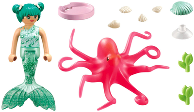 Zestaw figurek Playmobil Princess Magic Mermaid with Colour-Changing Octopus z akcesoriami 13 elementów (4008789715036)