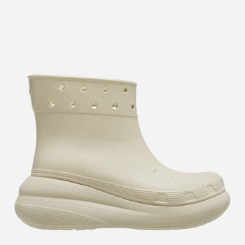 Жіночі гумові чоботи низькі Crocs Classic Crush Rain Boot 207946-BONE 36-37 Кремові (196265156931)