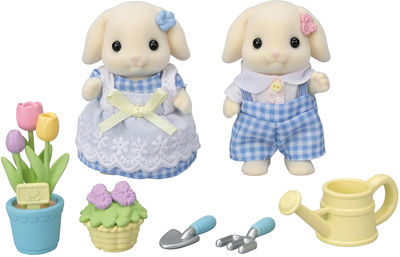 Набір фігурок Sylvanian Families Flower Garden Flora Rabbit Brother & Sister 17 шт (5054131057360)