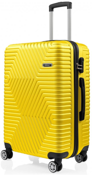 Большой пластиковый чемодан на колесах 115L GD Polo 60k001 large yellow