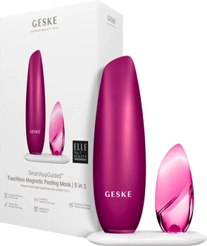 Бесконтактная магнитная пилинг маска GESKE Touchless Magnetic Peeling Mask 5 в 1 Темно-розовый