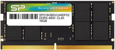 Оперативна пам'ять Silicon Power SO-DIMM DDR5-4800 16384 MB PC5-38400 (SP016GBSVU480F02)