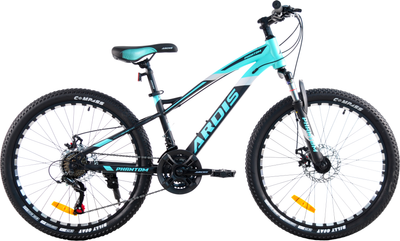 Велосипед Ardis Phantom МТВ ST 24" 11" 2024 Чорно-бірюзовий (4030-110-1)