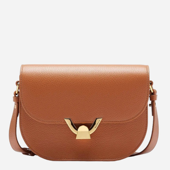 Torebka crossbody damska ze skóry naturalnej Coccinelle Dew E1QTF150301-W12 Brązowa (8059978602336)