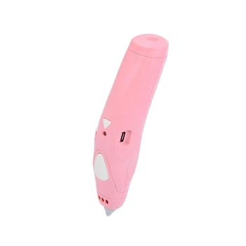 3D ручка K9920, 15,5см, тип филомента-PCL, на аккумуляторе, USB-шнур (Розовый)