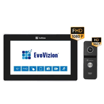 EvoVizion VP-1015FHD Black (Wi-Fi) + DP-06AHD Комплект домофону