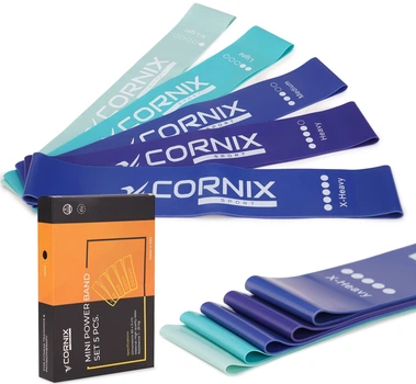 Резинки для фітнесу CorniX Mini Power Band набір 5 шт 1-20 кг (XR-0047)