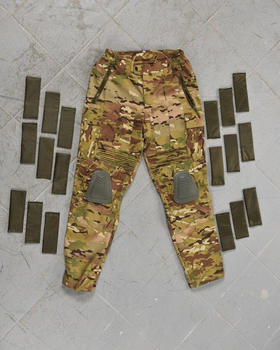 Тактические штаны с кевларовыми вставками и наколенниками M мультикам (87105)