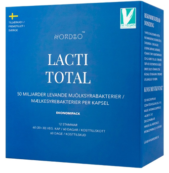 Пробіотики NORDBO LactiTotal Vegan 60 капсул (7350076867322)