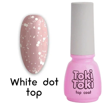 Топ для нігтів з дрібними білими крапками White Dot Top Toki Toki 5 мл