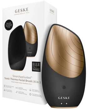 Электронная звуковая термо щетка для лица GESKE Sonic Thermo Facial Brush 6 в 1 серый