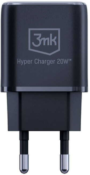 Мережевий зарядний пристрій 3MK Hyper Charger 20W Black (5903108541251)