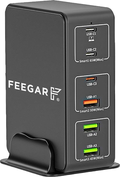 Ładowarka sieciowa Feegar Charger Tower Pro 140W Black (FEE-02500)