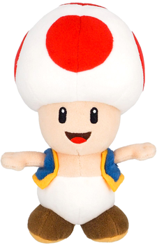 М'яка іграшка 1UP Distribution Super Mario Toad Червона 20 см (3760259935139)