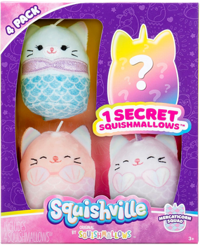 Набір м'яких іграшок Squishmallows Squishville Mercaticorn Squad 4 шт (0191726467342)