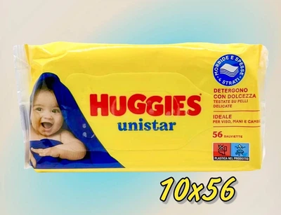 Вологі серветки Huggies Unistar 10 уп. (по 56 шт)