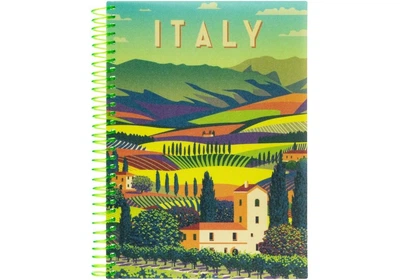 Блокнот А5 80 арк спіраль клітинка пластикова обкладинка Travelling: ITALIA (E21953-03)
