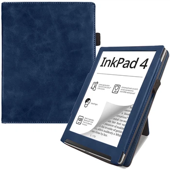 Чохол Galeo Vertical Leather Stand для Pocketbook Inkpad 4 743G, Inkpad Color 2 743C Dark Blue
