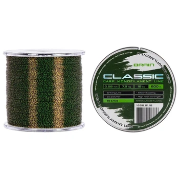 Леска Brain Classic Carp Line 600m 0.28mm 7.9kg 18lb 3D camo
