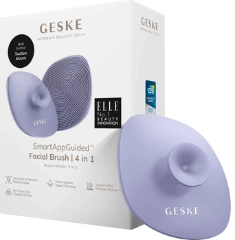 Щетка для лица GESKE Facial Brush 4 в 1 фиолетовый с держателем