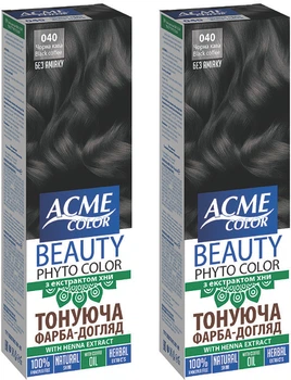 Упаковка тонирующей краски-ухода Acme Color Beauty Phyto Color №040 Черный кофе 65 г х 2 шт (ROZ6400230629)