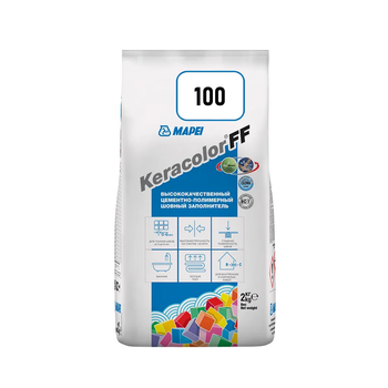 Цементная затирка Mapei Keracolor FF 100 белая 2кг