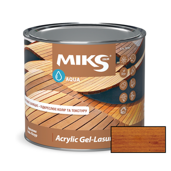 Акриловая гель-лазурь для дерева Miks Color тик 2.5л