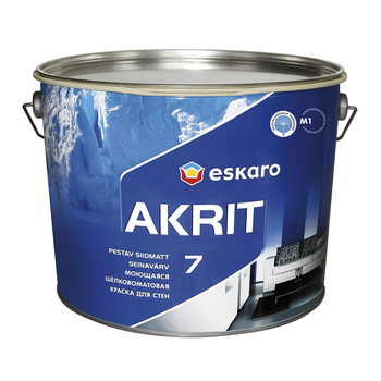 Краска для стен Eskaro Akrit 7 шелковисто-матовая 9.5л