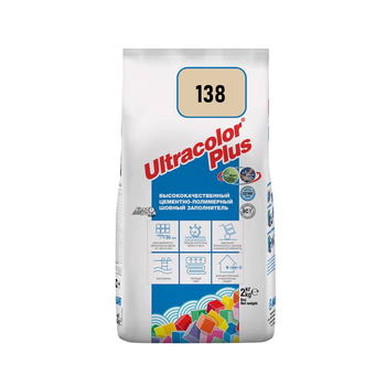 Затирка для швов Mapei Ultracolor Plus 138 миндальный 2кг