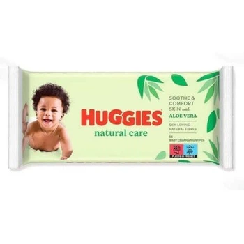 Дитячі вологі серветки Huggies Natural Care 56 шт.