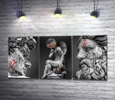 Картина Три арт статуи 67x30 см Модуль №8 (003874)