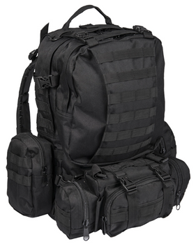 Рюкзак Mil-Tec 26+10л наплічник з анатомічною конструкцією для максимального комфорту Чорний (Takctik-265M-T)