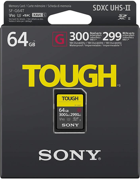 Карта памяти Sony Tough SDHC 64ГБ C10/UHS-II/U3/V90
