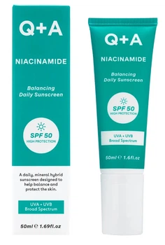 Балансуючий сонцезахисний крем для обличчя Q+A Niacinamide Balancing Daily Sunscreen 50 мл (5060486267866)