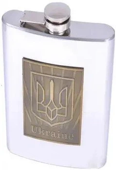 Фляга Hip Flask Ukraine silver 266ml из нержавеющей стали