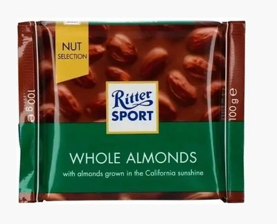 Молочный шоколад Ritter Sport Nut Selection с цельным миндалем 100 г