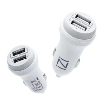Автомобільне зарядне пристрій іЗі LC-12 2USB 4,8A white