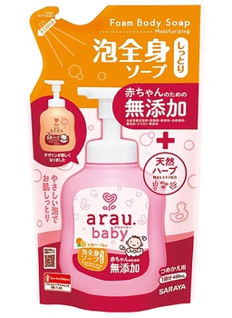 Дитяча гель-піна для купання, зволожувальний - Arau Baby Full Body Soap (дой-пак) 400ml (324335-31019240)