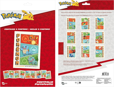 Postery GBeye Pokemon Portfolio Starters 9 szt (3665361133186)
