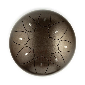 Глюкофон 8" (20см) 8 нот Hluru Huashu THL8-8 Bronze Carbon Steel Tongue Drum