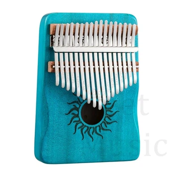 Калимба Hluru Huashu KHS17 Small Sun Poplar Blue (17 язычков, тополь, уменьшенная)