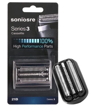 Сетка и режущий блок (картридж) Soniosre для бритвы Braun 21B в блистере 320S 3010S 3000S (572131095-1) Черный
