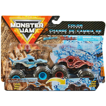 Zestaw samochodów Spin Master Monster Jam Color Change Megalodon vs. Octon8er 2 szt (0778988358306)