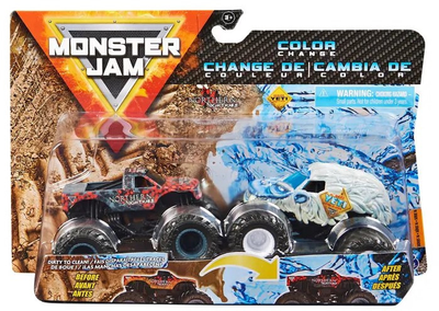 Zestaw samochodów Spin Master Monster Jam Color Change Northern Nightmare vs. Yeti 2 szt (0778988358313)