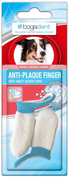 Пальчикові подушечки для чищення зубів собак Bogadent Anti-Plaque Silver Ion Technology 2 шт (7640118831252)